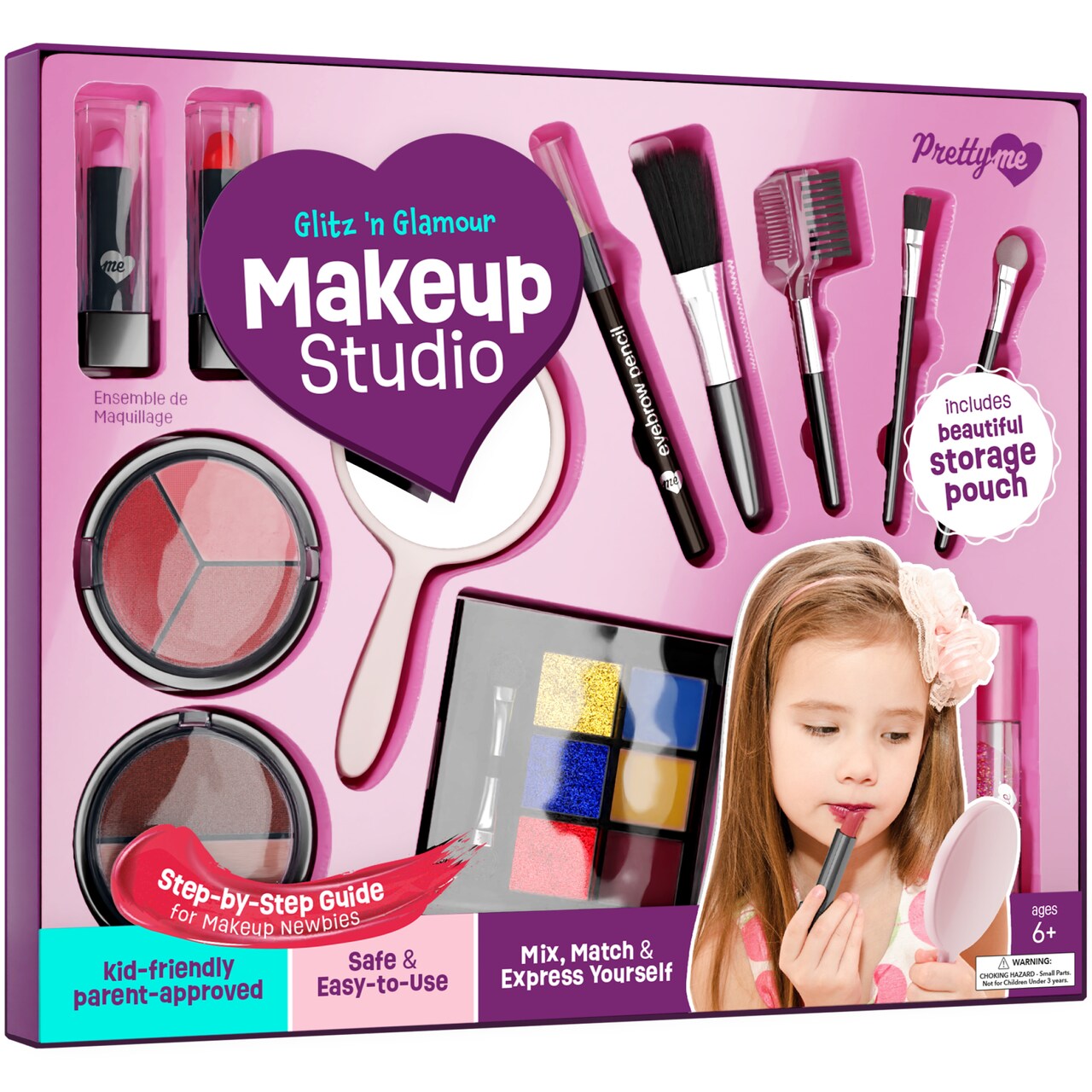 Makeup Set for Kids - Real Make Up Kit Safe for Little Girls Ages Years - Pretend Play Sets Toys for Toddler, Kid - Gifts Age 6, 7, 8 Year Old Girl, Toddlers - Birthday Toy Gift MKPSTD